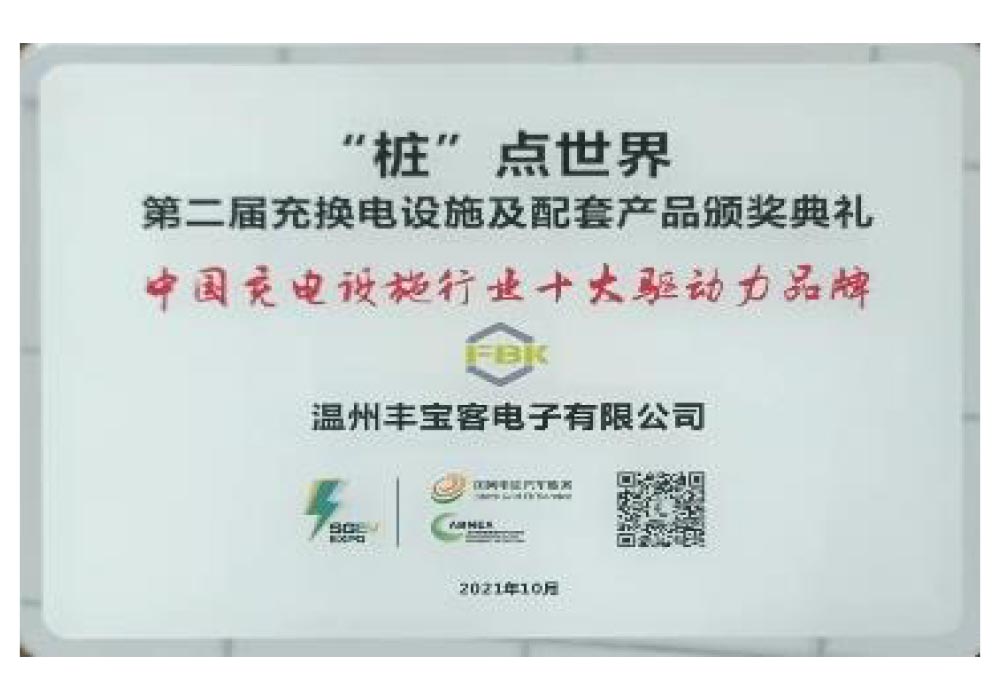 中国充电设施行业十大驱动力品牌